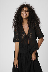 Kaffe Kaffe - Nomi Bow Blouse (Black Deep)
