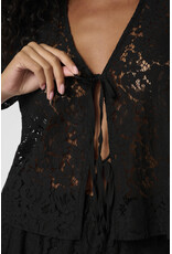 Kaffe Kaffe - Nomi Bow Blouse (Black Deep)