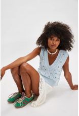 Free people Free People - Plumeria Floral V Neck Vest (Bluegrass)
