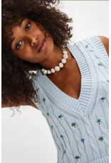 Free people Free People - Plumeria Floral V Neck Vest (Bluegrass)