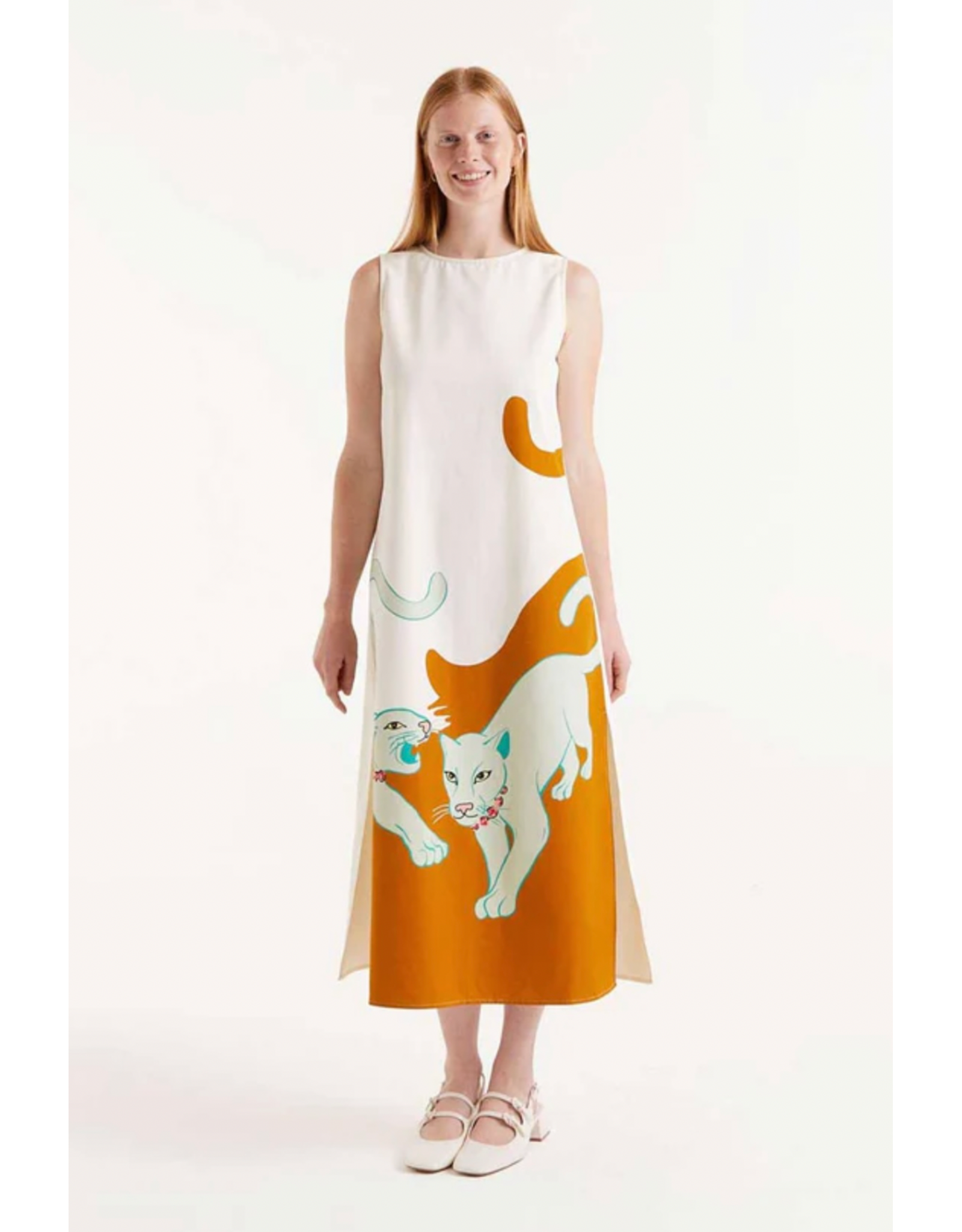 Compania Fantastica Compania Fantastica -  Jaguar Print Midi Dress