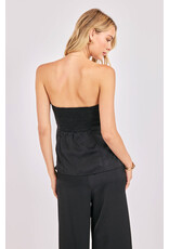 Sadie & Sage Sadie & Sage - Romy Satin Tube Top (Black)