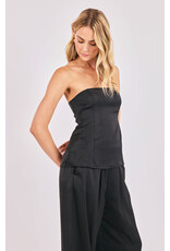 Sadie & Sage Sadie & Sage - Romy Satin Tube Top (Black)