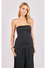 Sadie & Sage Sadie & Sage - Romy Satin Tube Top (Black)