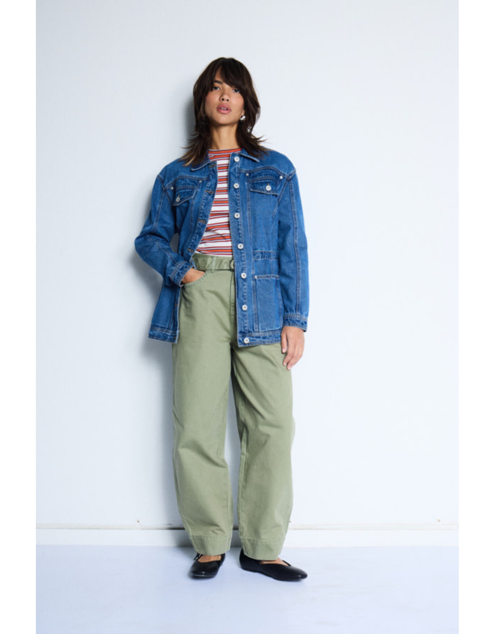 ICHI ICHI - Mira Striped Shirt (Red)