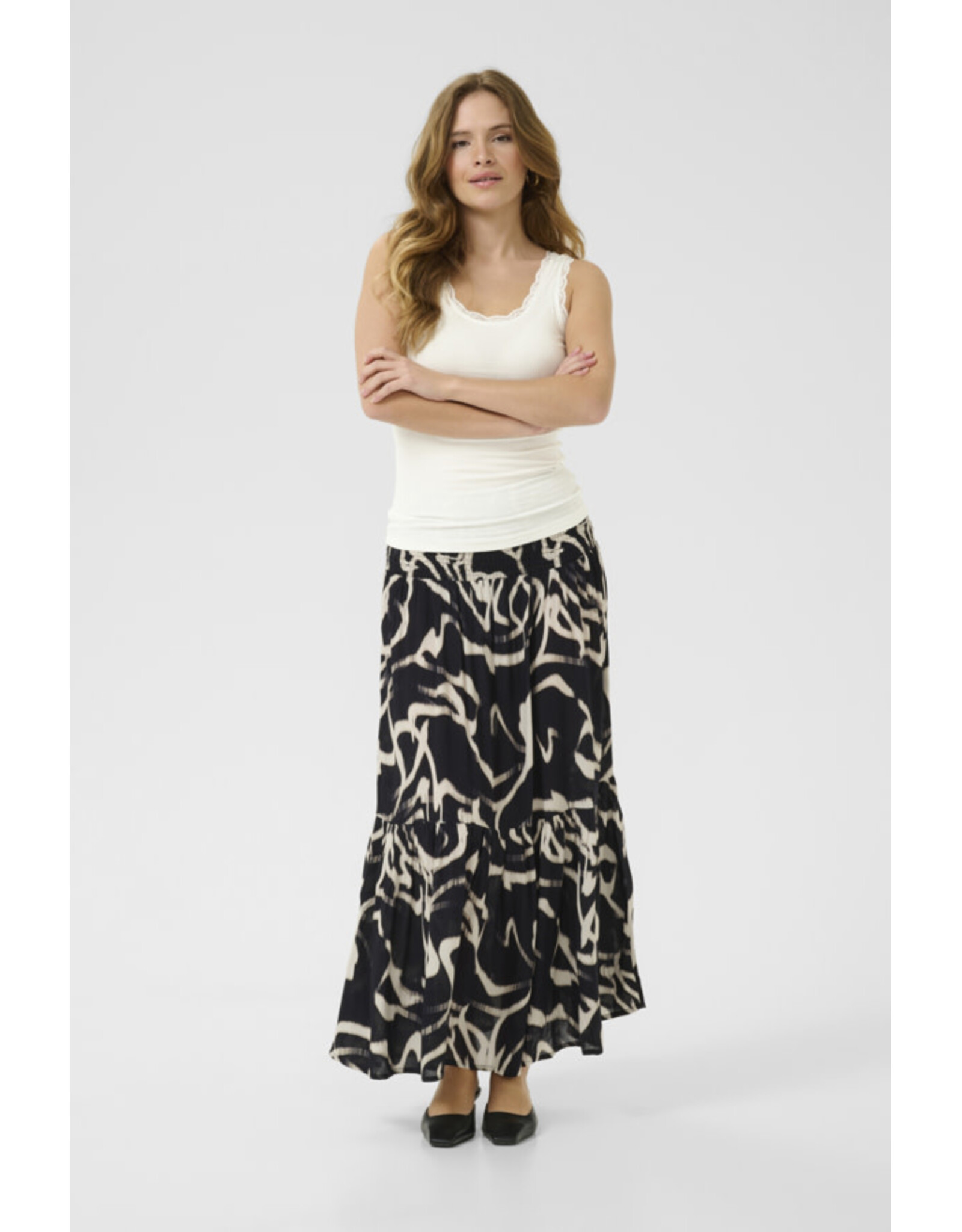 Kaffe Kaffe - Omi Lace Trim Tank (Chalk)