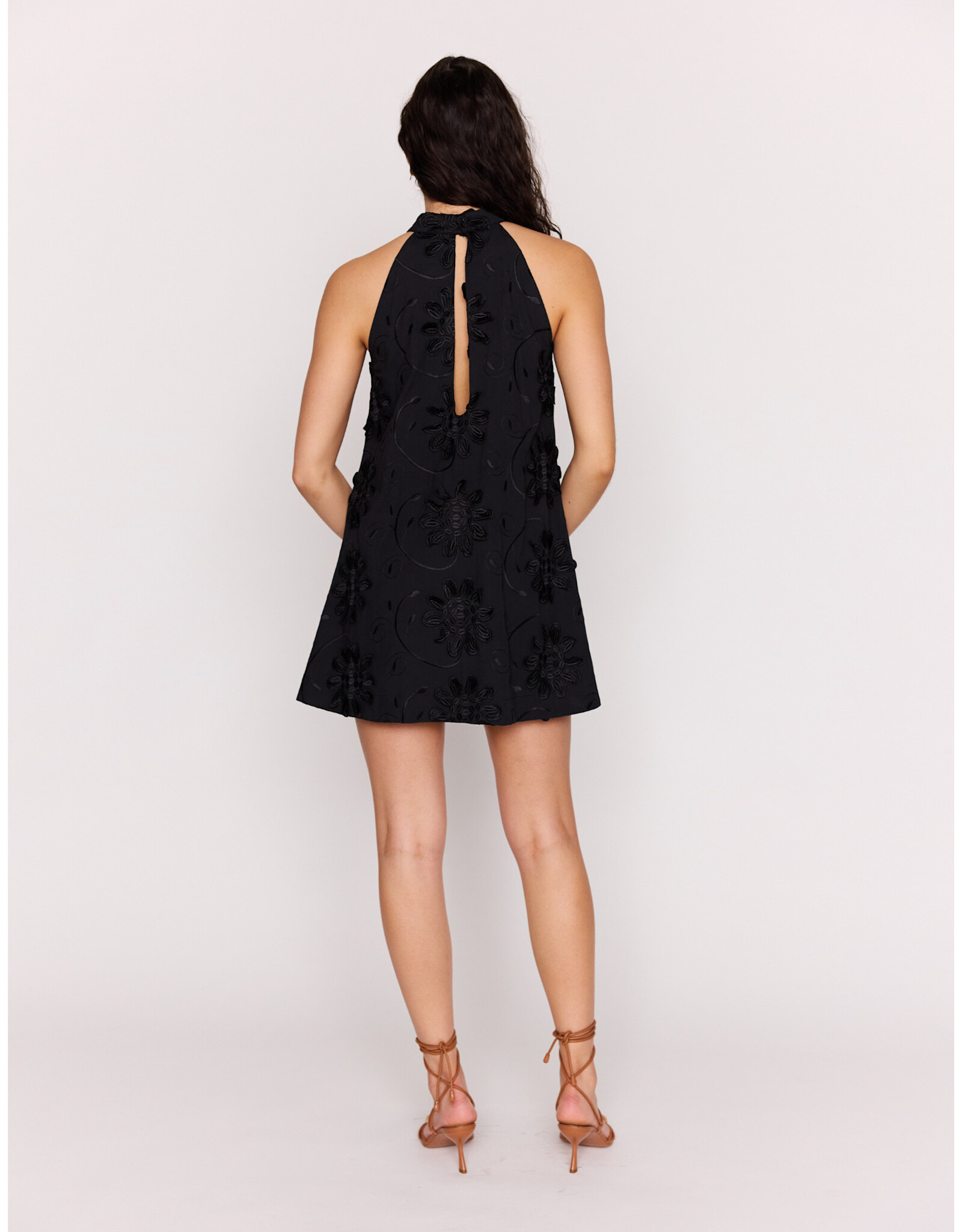 Mink Pink Mink Pink - Roma High Neck Mini Dress (Black)
