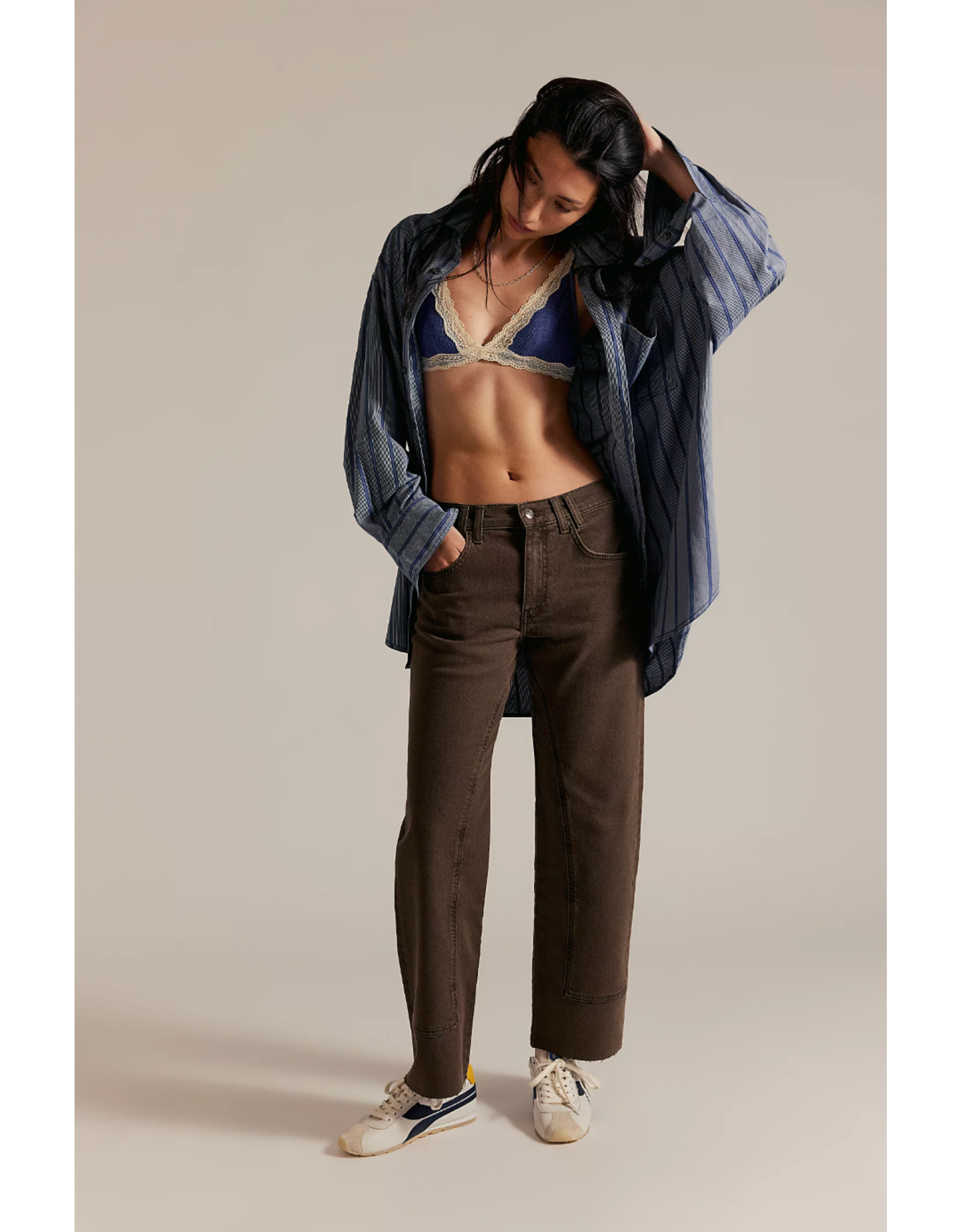 Free people Free People - Risk Taker Mid Rise Straight (Workwear Brown)