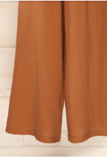 Dailystory Dailystory - Hollie Textured Drawstring Pants (Cognac)