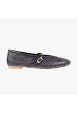 Ateliers Ateliers - Sian Perforated Mary-Jane Flat (Black)