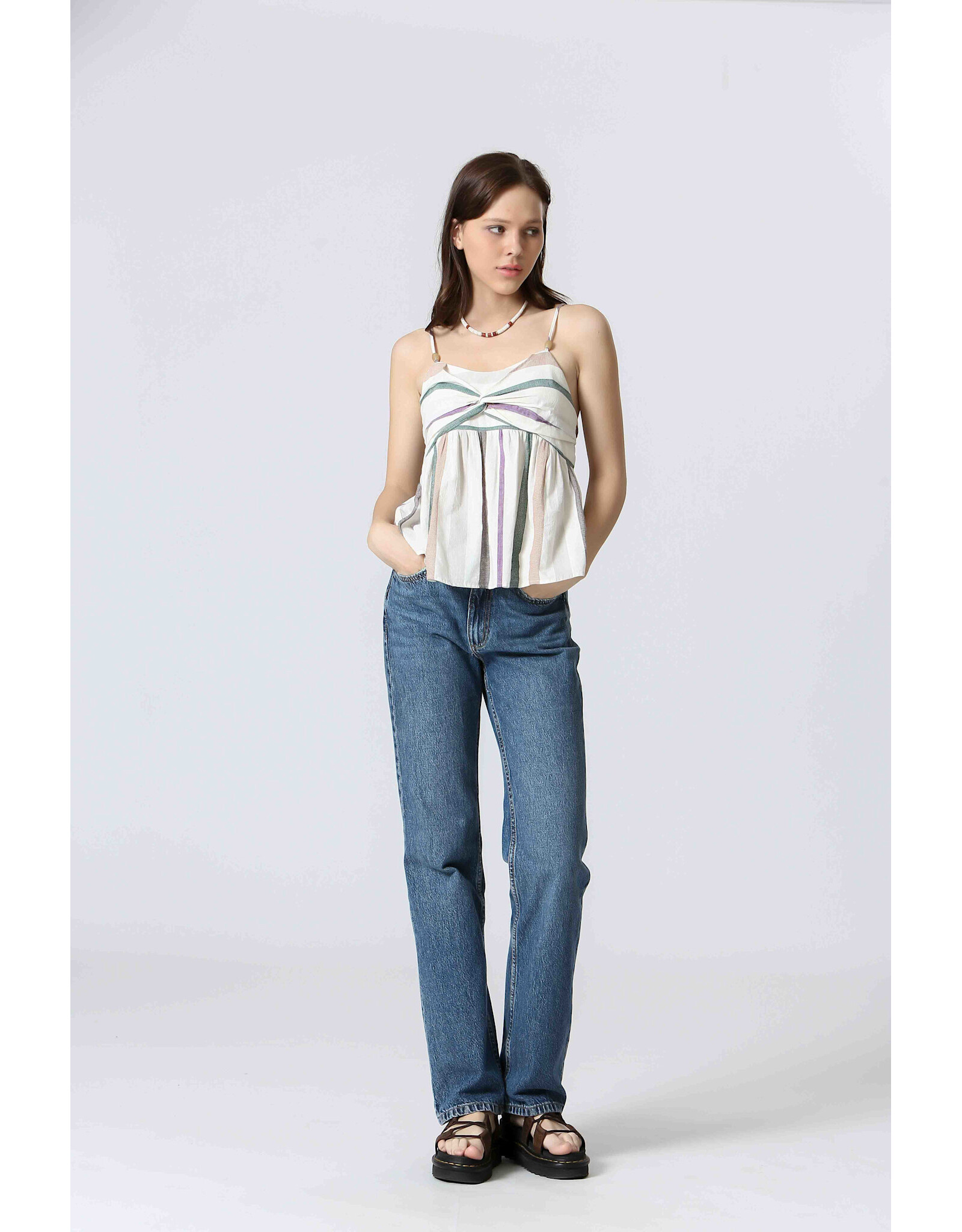 Korner Korner - Spaghetti Strap Tank (Cream)