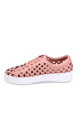 Django and Juliette Django & Juliette - Lethah Platform Sneaker (Dark Rose Tumble Leather - White Sole)