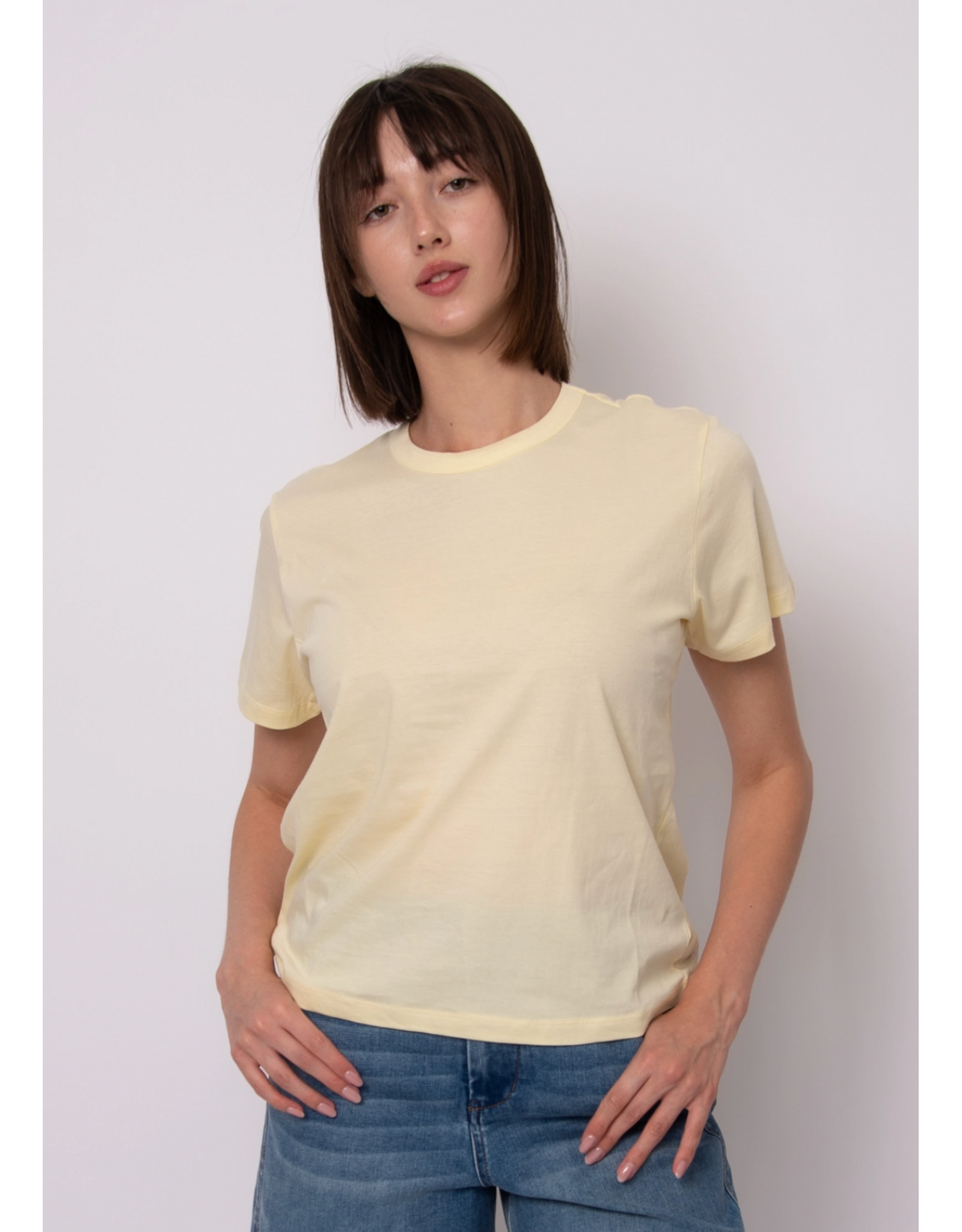 RD Style RD Style - Zaya Short Sleeve Crewneck Top (Double Cream)
