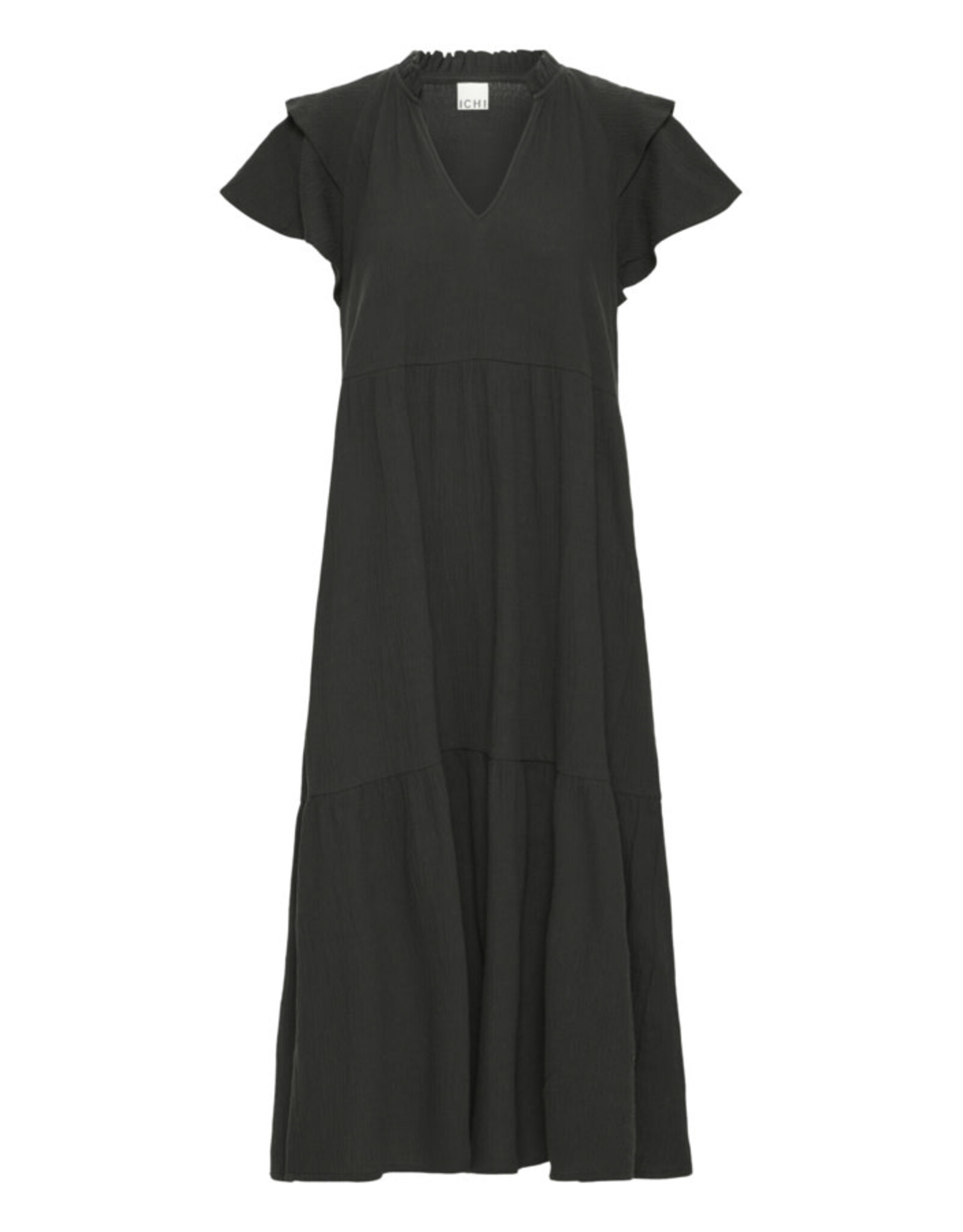 ICHI ICHI - Lifana Ruffle Sleeve Dress (Black)