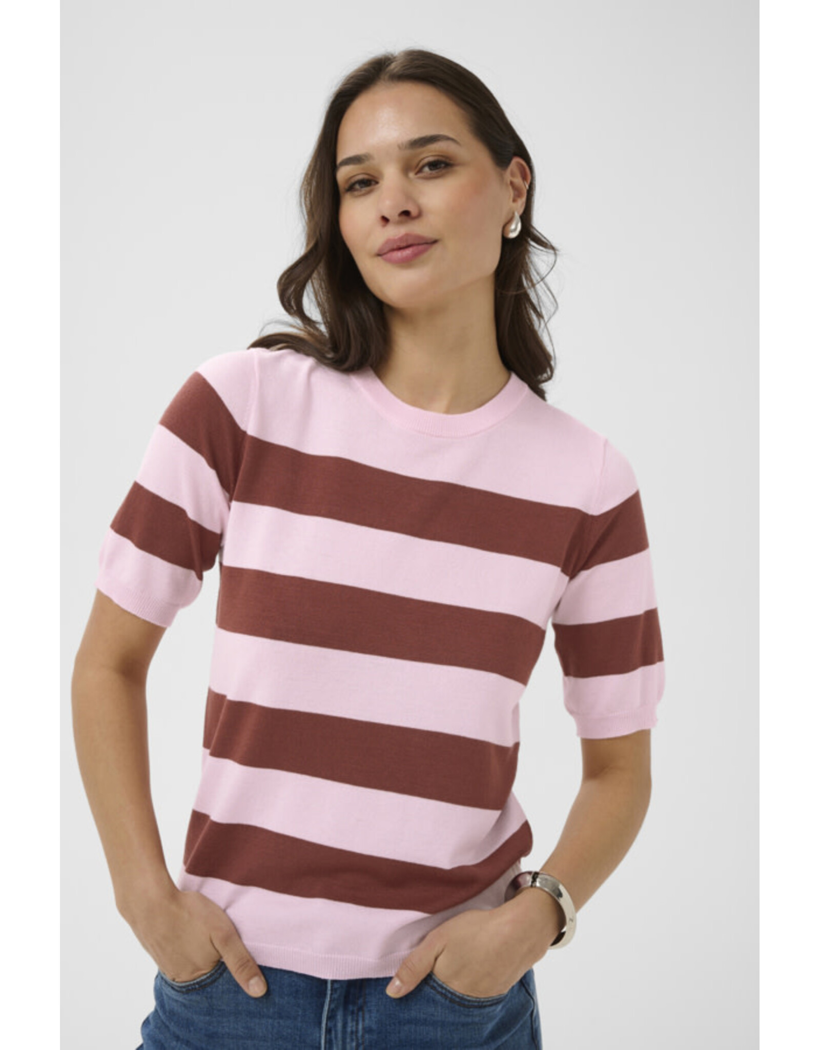Kaffe Kaffe - Lizza stripe (Ballerina / Chalk)