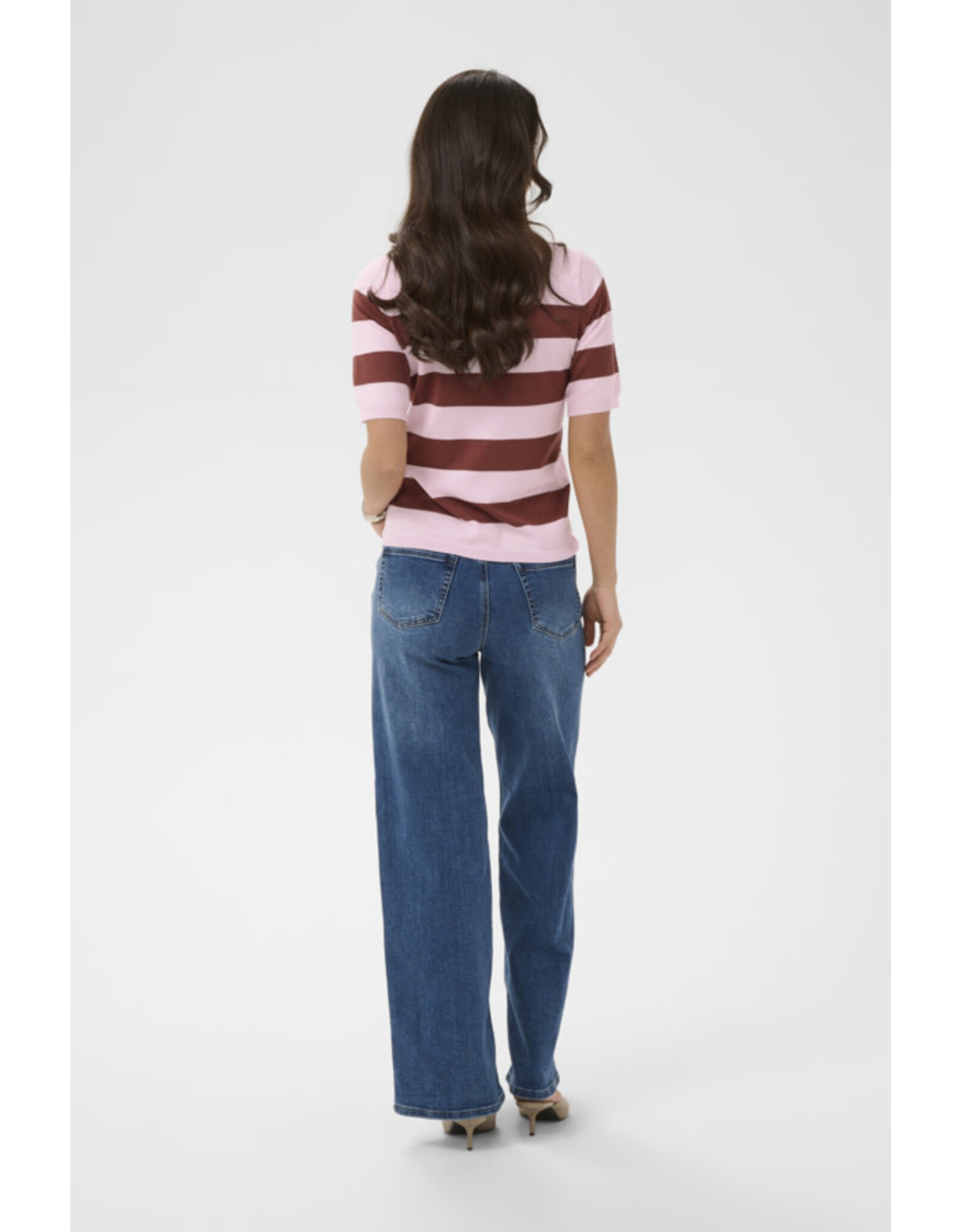Kaffe Kaffe - Lizza stripe (Ballerina / Chalk)