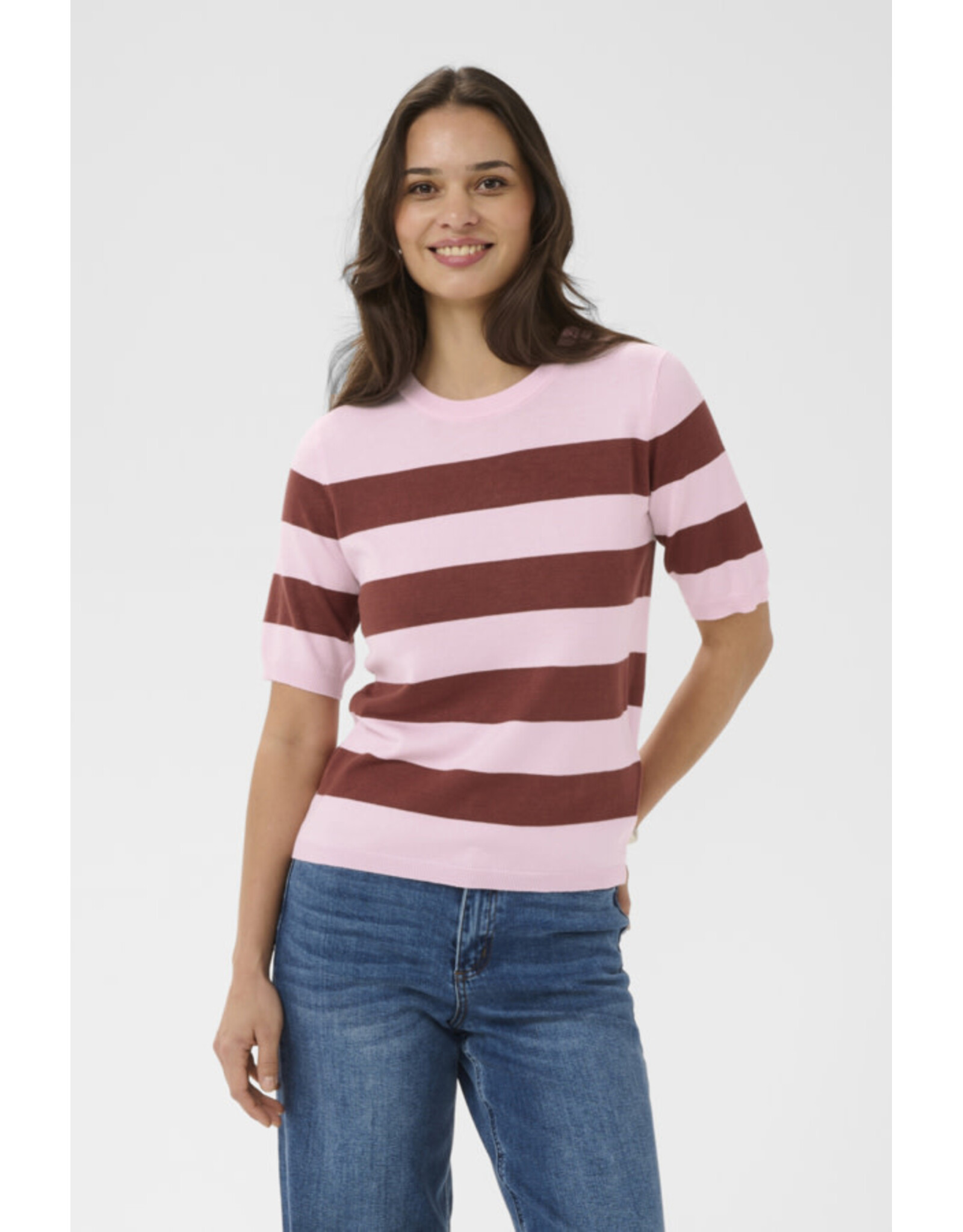 Kaffe Kaffe - Lizza stripe (Ballerina / Chalk)