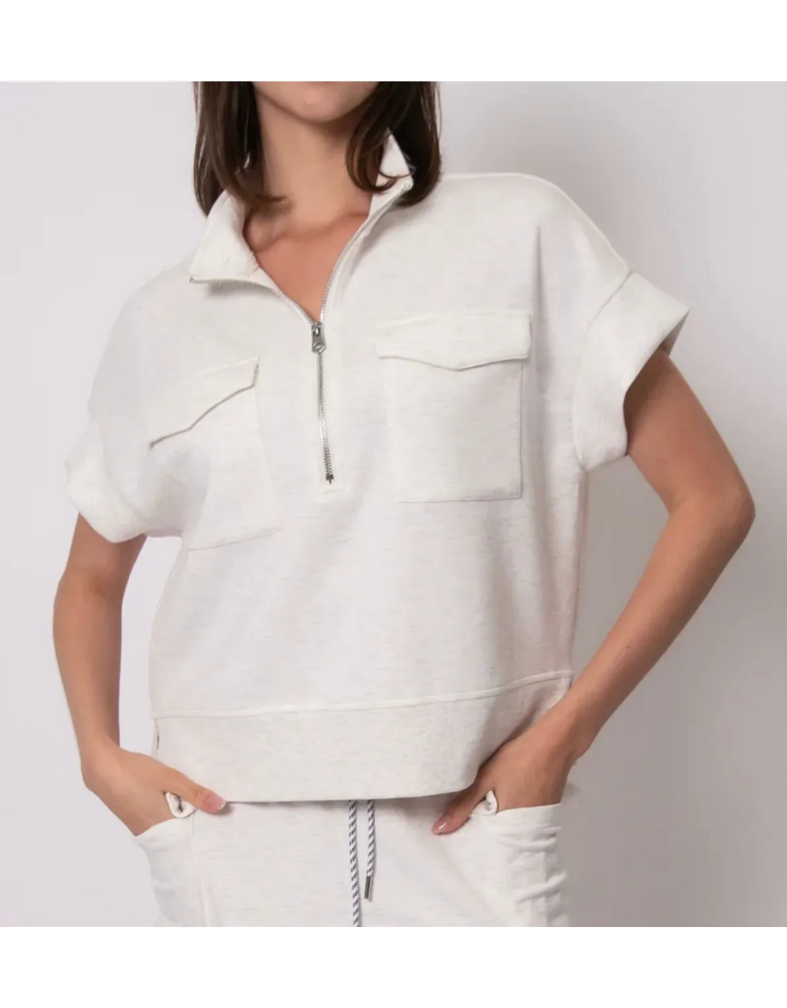 RD Style RD Style - Dua Signature Soft Knit Half Zip Top (Ivory)