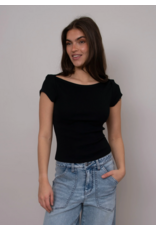 RD Style RD Style - Kelly Boat Neck Cap Sleeve (Black)
