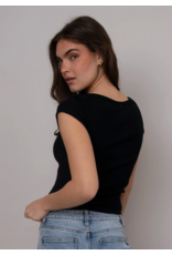 RD Style RD Style - Kelly Boat Neck Cap Sleeve (Black)