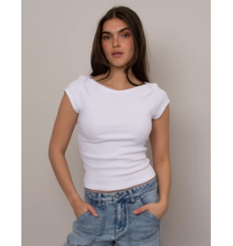 RD Style RD Style - Kelly Boat Neck Cap Sleeve (White)