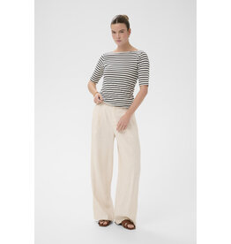 Kaffe Kaffe - Liddy Striped Short Sleeve Top (Chalk / Midnight)