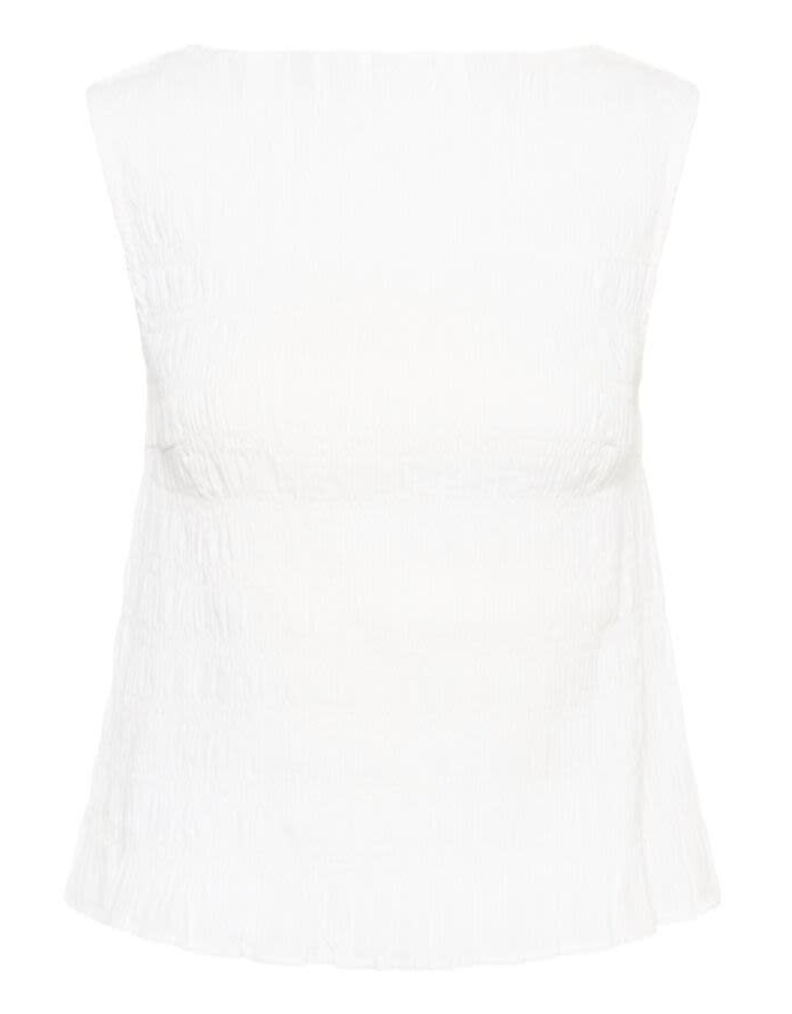 Kaffe Kaffe - Bethany Smocked Sleeveless Top (Chalk)