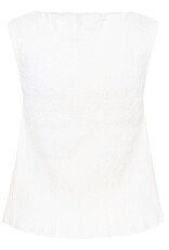 Kaffe Kaffe - Bethany Smocked Sleeveless Top (Chalk)