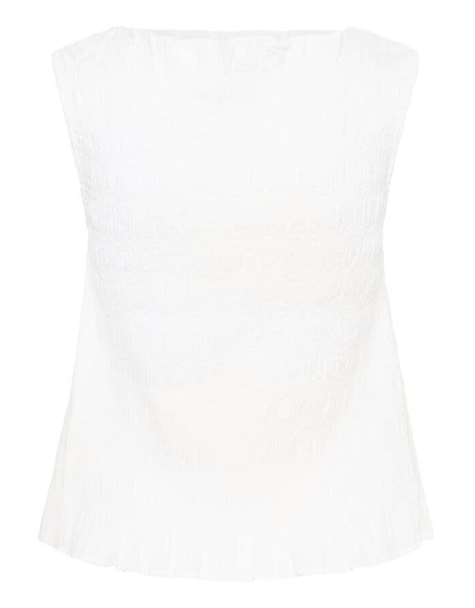 Kaffe Kaffe - Bethany Smocked Sleeveless Top (Chalk)