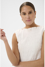 Kaffe Kaffe - Bethany Smocked Sleeveless Top (Chalk)