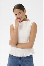 Kaffe Kaffe - Bethany Smocked Sleeveless Top (Chalk)