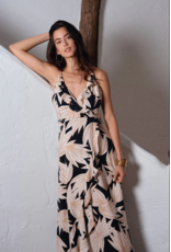 Molly Bracken Molly Bracken -  Floral Print Maxi Length Dress (Black)