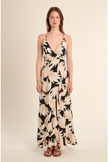 Molly Bracken Molly Bracken -  Floral Print Maxi Length Dress (Black)