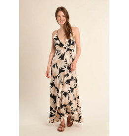 Molly Bracken Molly Bracken -  Floral Print Maxi Length Dress (Black)