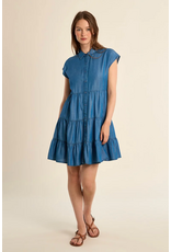 Molly Bracken Molly Bracken - Lyocell Dress with Tiered Skirt