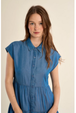 Molly Bracken Molly Bracken - Lyocell Dress with Tiered Skirt