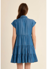 Molly Bracken Molly Bracken - Lyocell Dress with Tiered Skirt