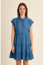 Molly Bracken Molly Bracken - Lyocell Dress with Tiered Skirt