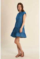 Molly Bracken Molly Bracken - Lyocell Dress with Tiered Skirt