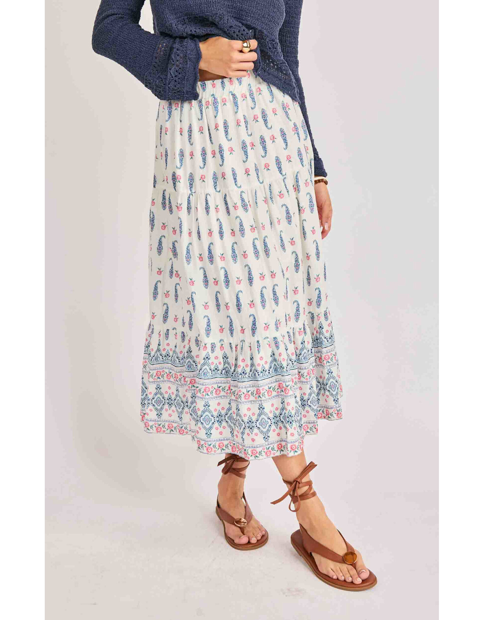 Sadie & Sage Sadie & Sage - Sagebrush Maxi Skirt (Cream)