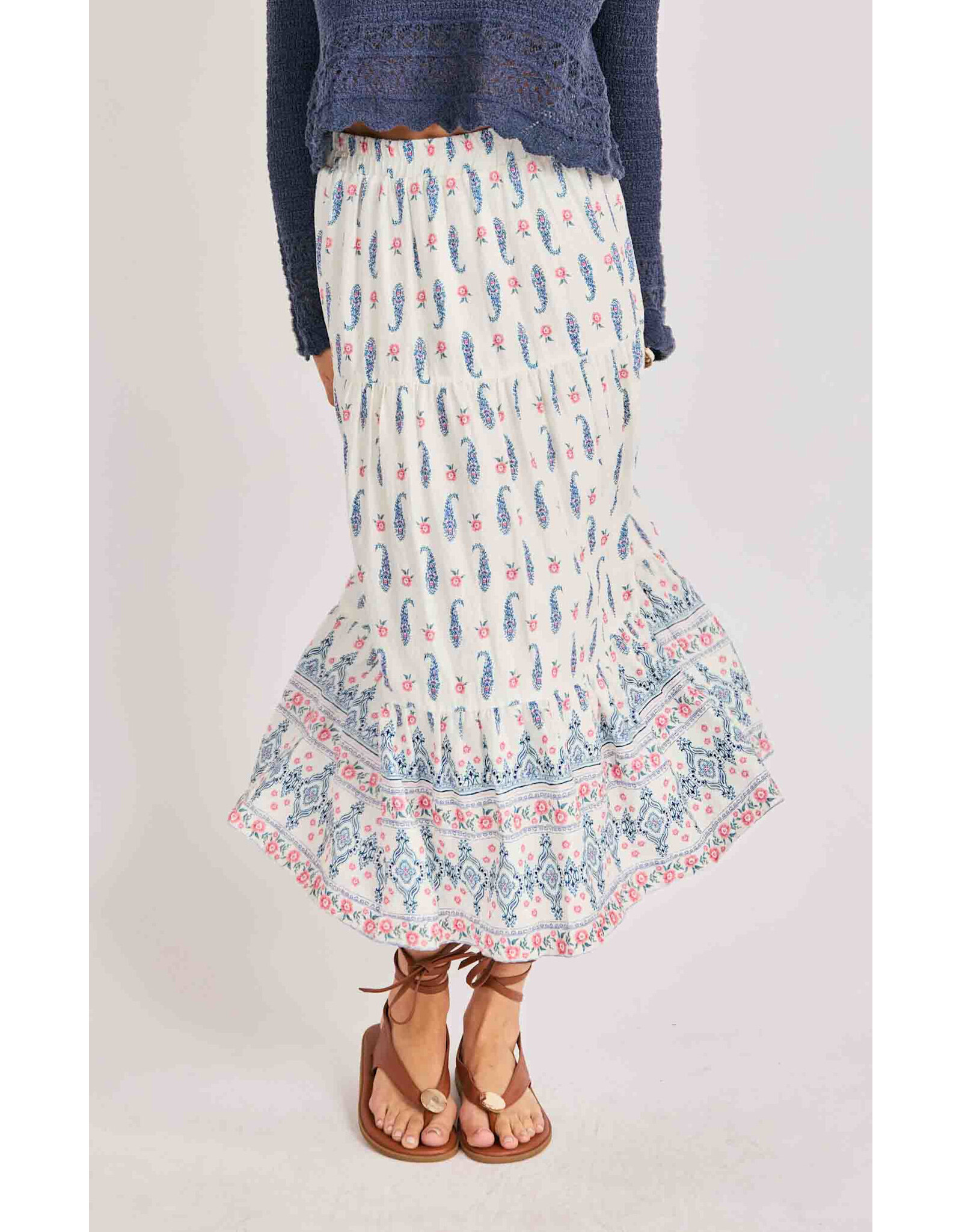 Sadie & Sage Sadie & Sage - Sagebrush Maxi Skirt (Cream)