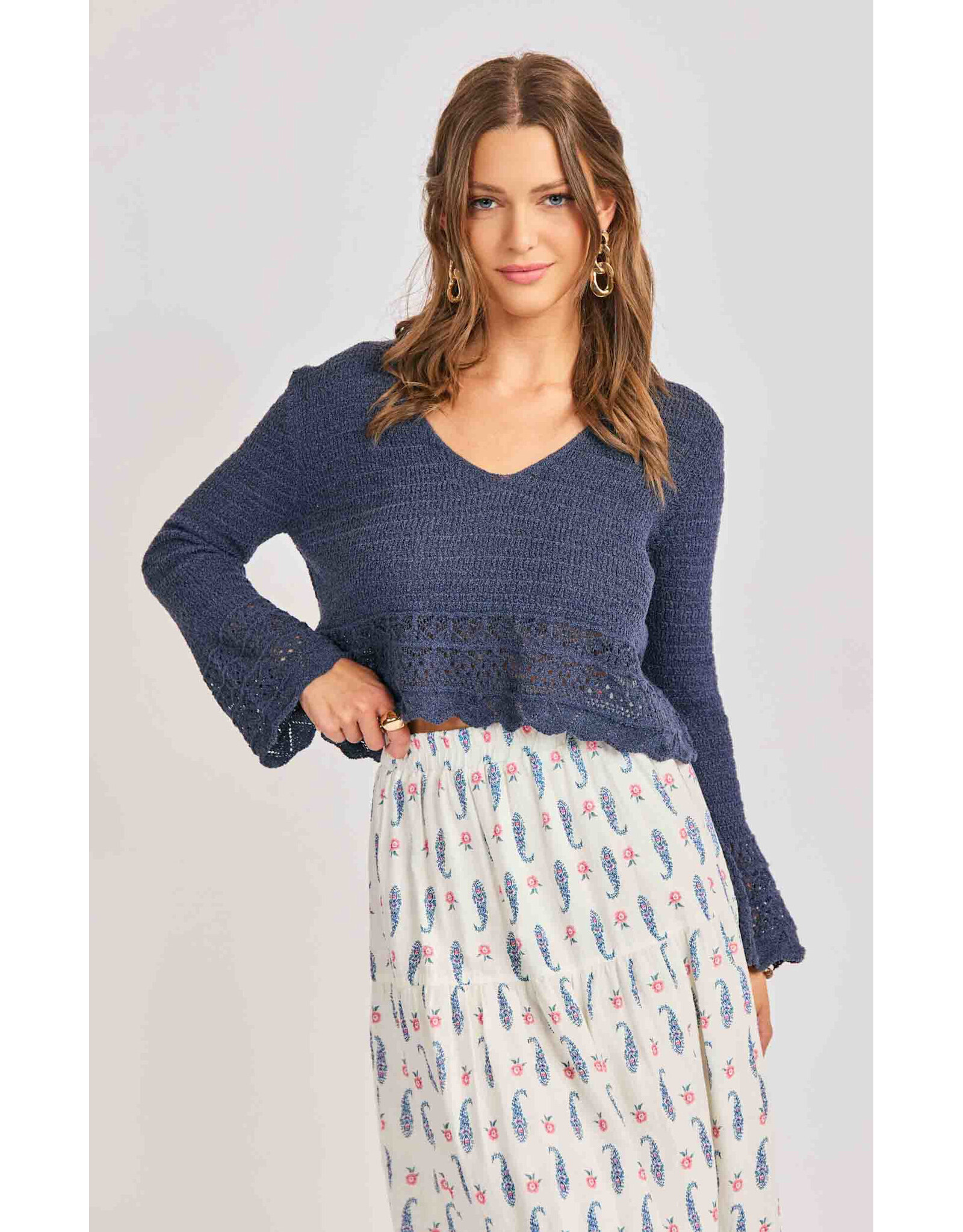 Sadie & Sage Sadie & Sage - Calico Pullover (Navy)