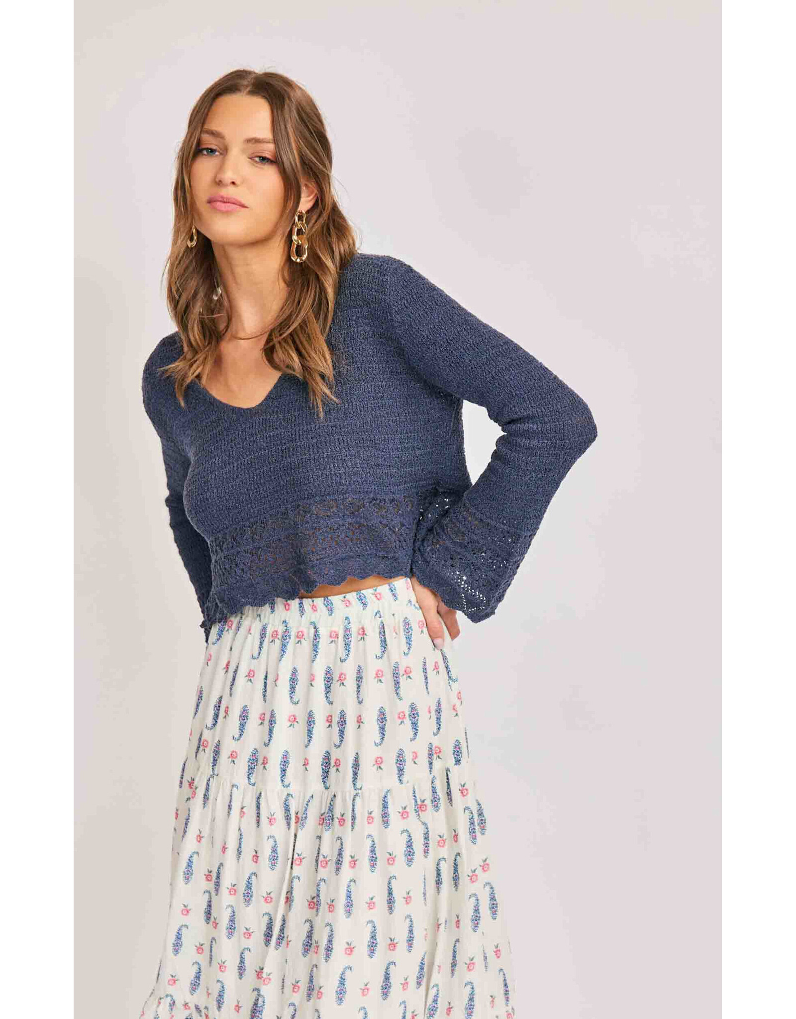 Sadie & Sage Sadie & Sage - Calico Pullover (Navy)