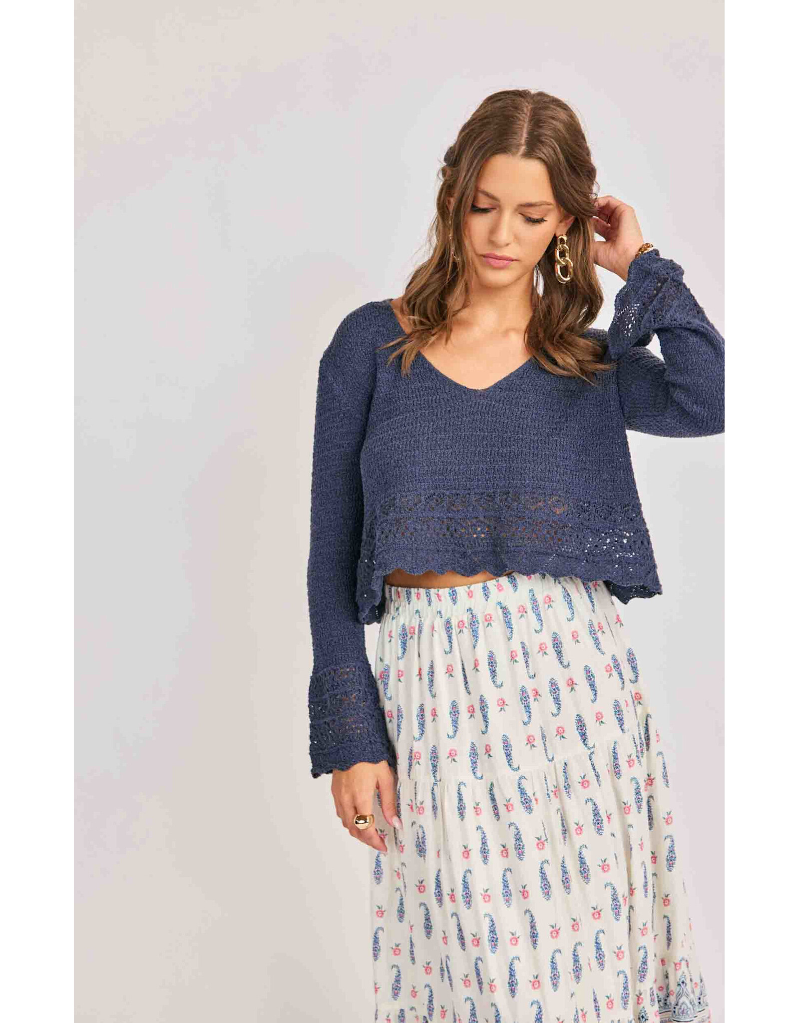 Sadie & Sage Sadie & Sage - Calico Pullover (Navy)