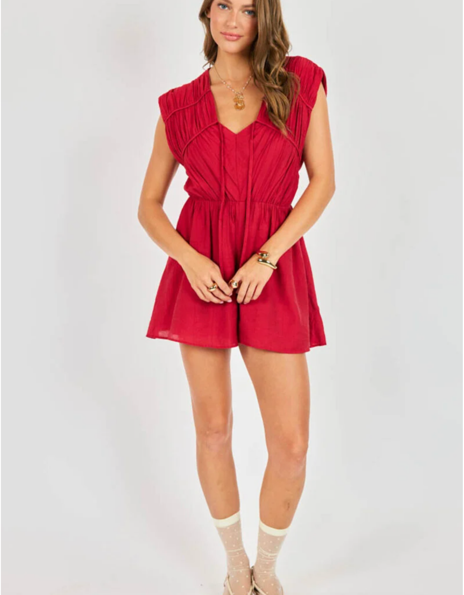 Sadie & Sage Sadie & Sage - Erin Romper (Red)