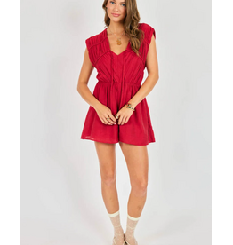 Sadie & Sage Sadie & Sage - Erin Romper (Red)