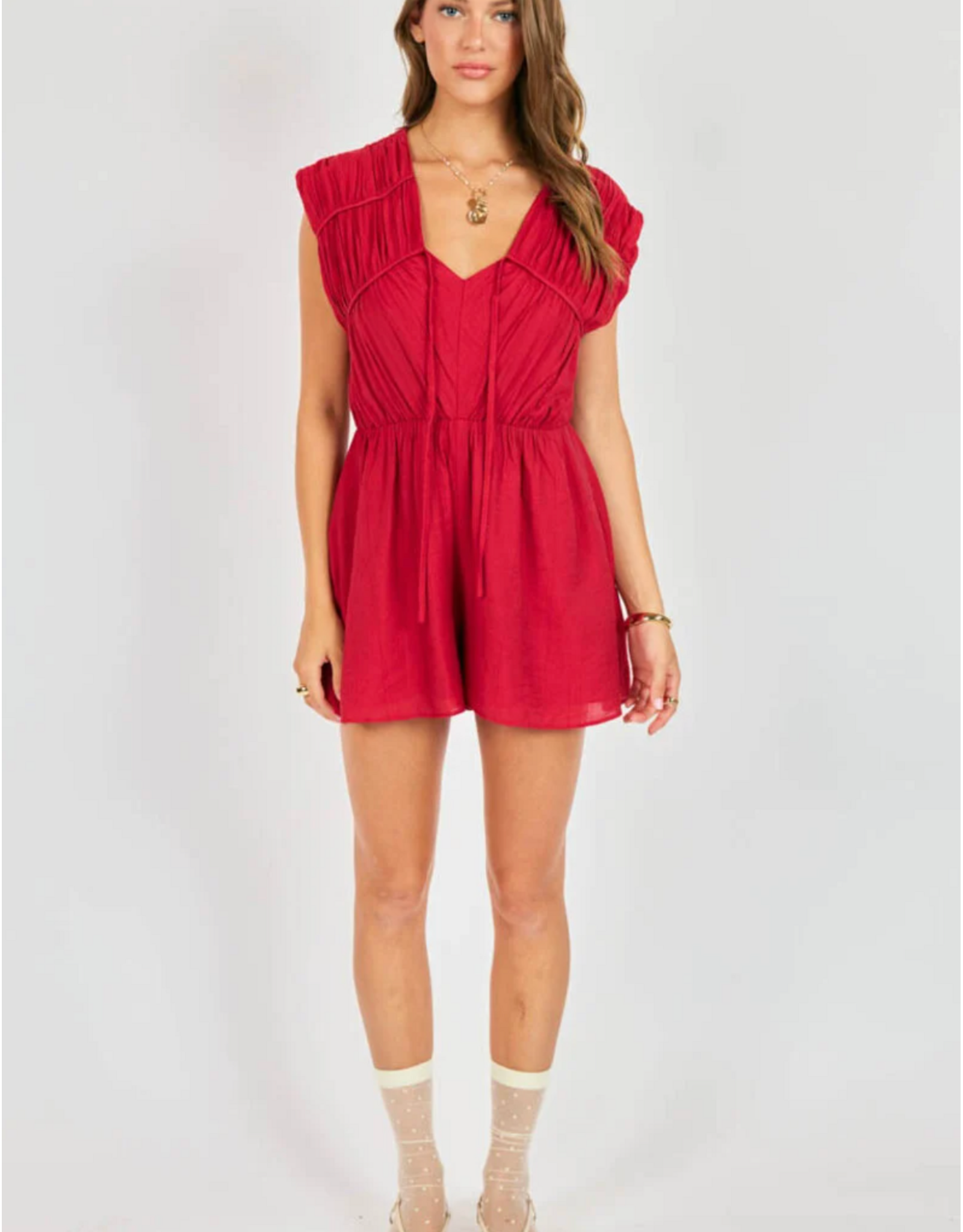 Sadie & Sage Sadie & Sage - Erin Romper (Red)