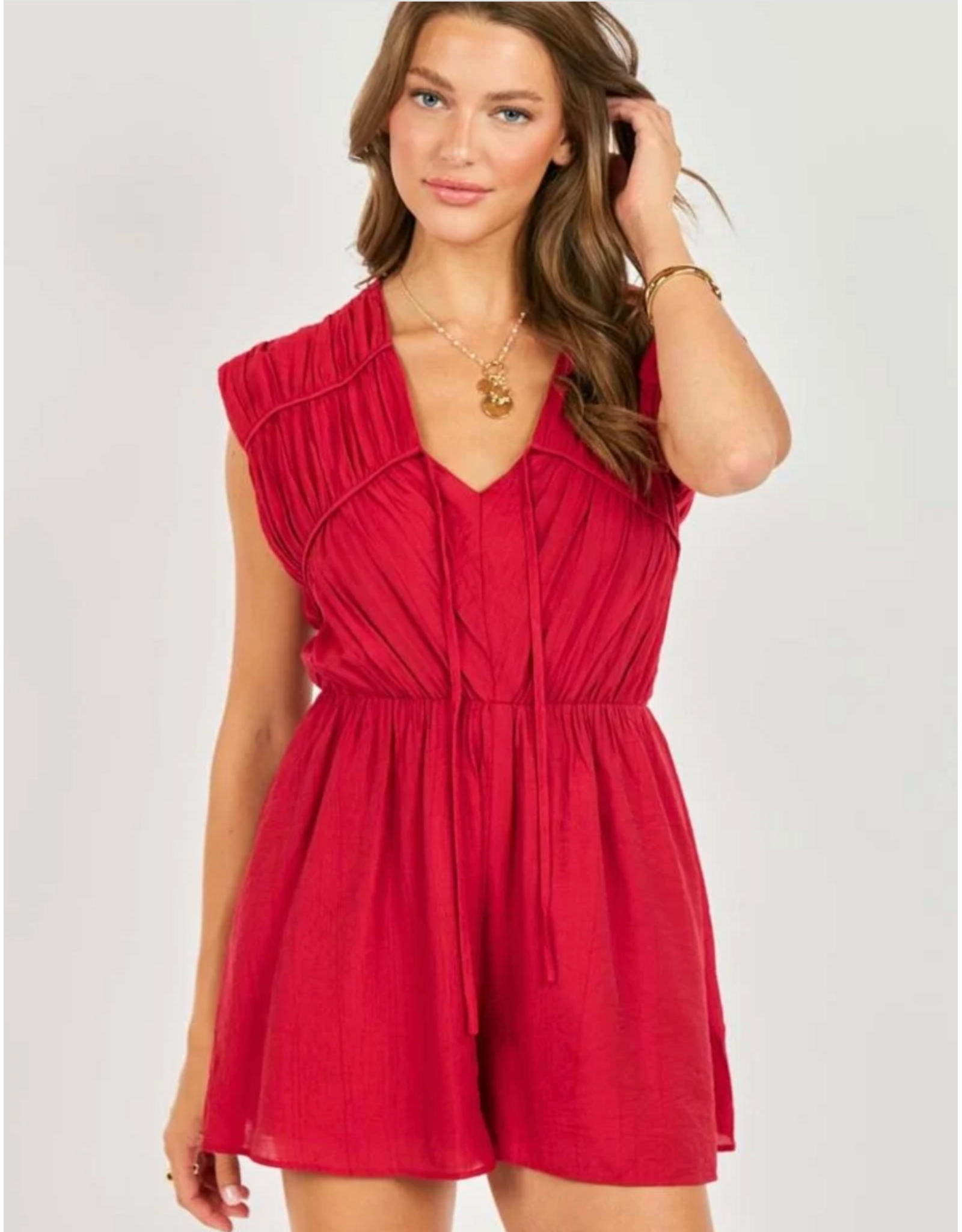 Sadie & Sage Sadie & Sage - Erin Romper (Red)
