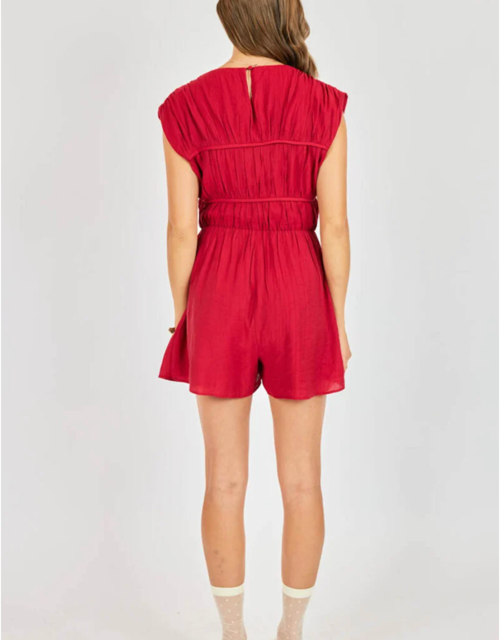 Sadie & Sage Sadie & Sage - Erin Romper (Red)