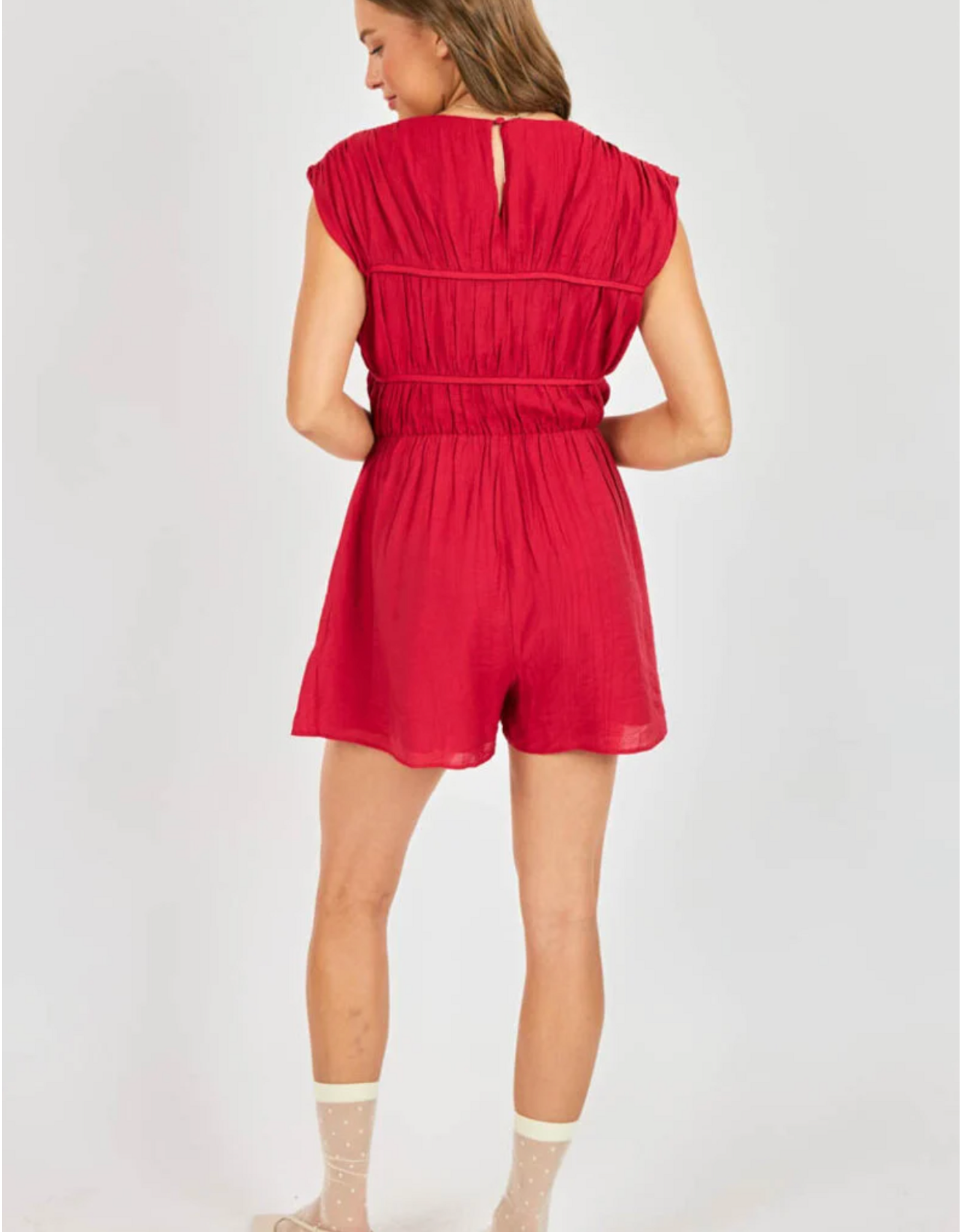Sadie & Sage Sadie & Sage - Erin Romper (Red)